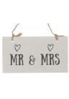  Koka uzraksts Mr & Mrs 18cm