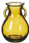  Vāze stikla ar osiņām dzeltena 16cm