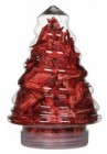  Šķelda koka sarkana ar spīdumiņu dekoratīvā eglītes formas iepakojumā
