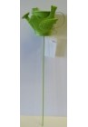  Dekors mini lejkanniņa ar putniņu zaļš uz kātiņa 31cm