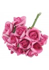  Puķu buntīte rozītes mīkstās ar tillu rozā tumši rozā 1bunt.