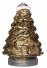  Šķelda koka zeltīta ar spīdumiņu dekoratīvā eglītes formas iepakojumā