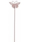  Puķu poda dekors taurenītis rozā krāsā 27cm