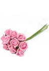  Puķu buntīte rozītes mīkstās ar tillu rozā gaiši rozā 1bunt.