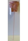  Dekors mini spainītis ar taurenīti oranžs uz kātiņa 32cm