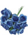 Puķu buntīte rozītes mīkstās ar tillu zilas tumši zilas 1bunt.
